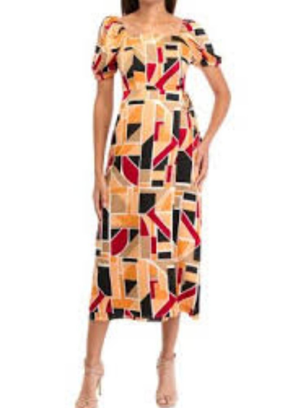 44-NWT KARL LAGERFELD PRINTED PUFF SLEEVE DRESS